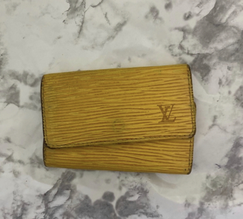Authentic Louis Vuitton Epi Keyholder Yellow Leather Vintage