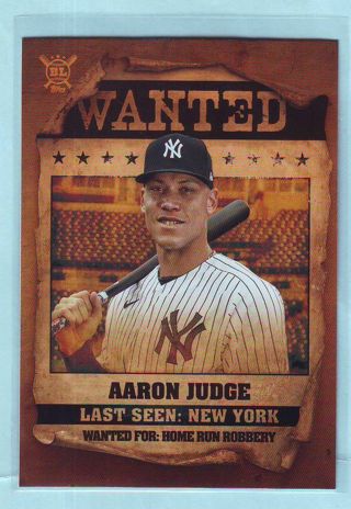 2021 Topps Big League Aaron Judge WANTED INSERT Baseball Card # WT-7 Yankees