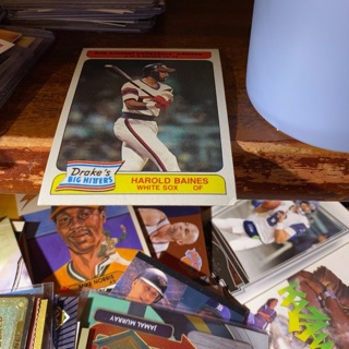 1985 topps drake’s big hitters Harold baines baseball card 