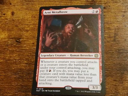 Magic the gathering mtg Arni Metalbrow rare card March of the Machine Aftermath