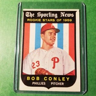1959 - TOPPS EXMT - NRMT BASEBALL - CARD NO. 121 - BOB CONLEY ROOKIE - PHILLIES