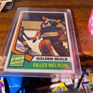 1974 topps gillies meloche hockey card 