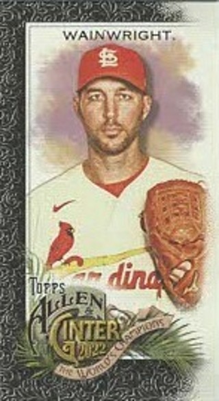 2022 Allen & Ginter Adam Wainwright St. Louis Cardinals black border mini #205!