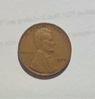 1939 LINCOLN WHEAT CENT 