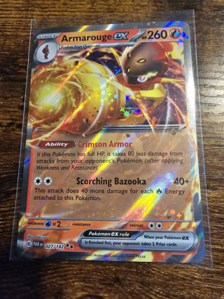 Pokemon Armarouge EX 027/182 double rare card