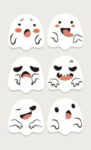 ⭐NEW⭐(6) SPOOKY GHOSTS STICKERS!! HALLOWEEN