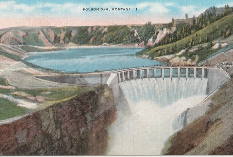 Vintage Unused Postcard: r: Linen: Polson Gam, Montana