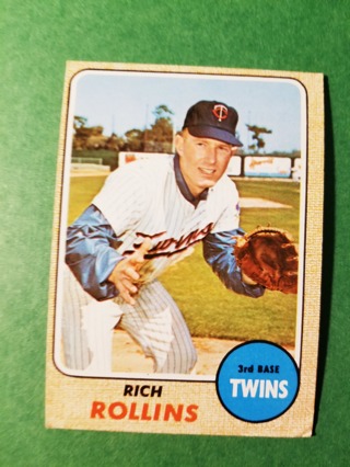 1968 - TOPPS EXMT - NRMT BASEBALL - CARD NO. 243 - RICH ROLLINS - TWINS