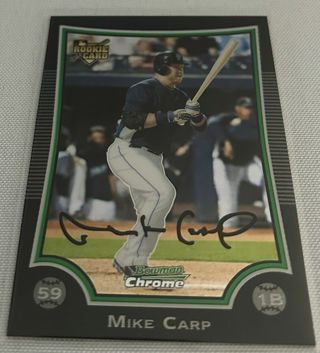 2009 Bowman Chrome Draft Picks Baseball Mike Carp Seattle Mariners Rookie #BDP9