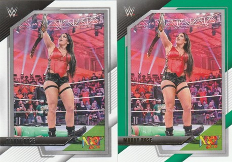 2022 WWE NXT Division 2.0 - Mandy Rose Gold/Green Parallel 2 Card Lot !