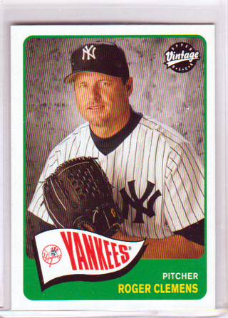 Roger Clemens, 2003 Topps Vintage Baseball Card #209, New York Yankees, (L4