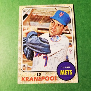 1968 - TOPPS BASEBALL CARD NO. 92 - ED KRANEPOOL - METS - EXMT/NRMT/MT. - READ