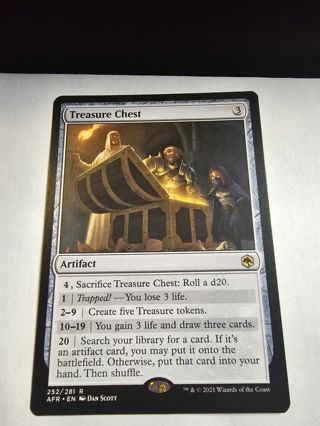 Magic the gathering mtg Treasure Chest rare card Forgotten Realms