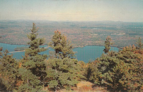 Vintage Unused Postcard: GIN: Pleasant Mountain Ski Resort, 