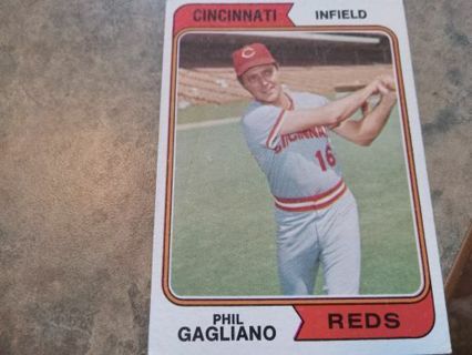 1974 T.C.G. PHIL GAGLIANO CINCINNATI REDS BASEBALL CARD# 622
