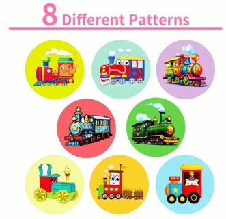 ➡️NEW⭕(8) 1" TRAIN STICKERS!! (SET 4 of 4)