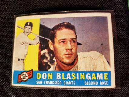 1960 - TOPPS EXMT - NRMT BASEBALL - CARD NO. 397 -  DON BLASINGAME - GIANTS