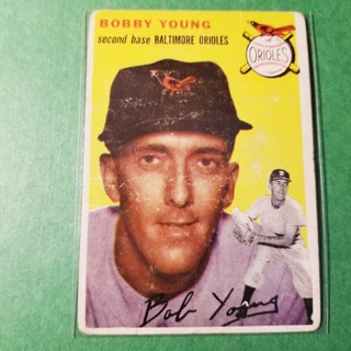 1954 - TOPPS BASEBALL CARD NO.8 - BOBBY YOUNG - ORIOLES