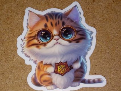 Cat New Cute one vinyl sticker no refunds regular mail only Very nice quality!