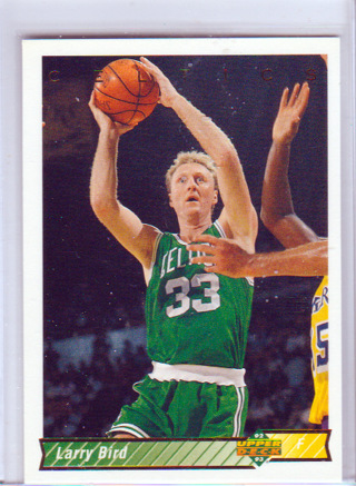Larry Bird, 1989 NBA Hoops Basketball Card #150, Boston Celtics, (L1
