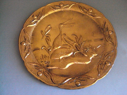 Copper Seagull Plate Wall Hanging Made In Albania