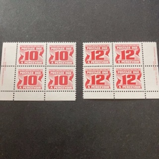 Canada MNH postage due stamp blocks 