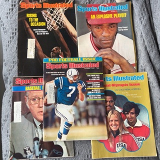 5 Vintage Sports Illustrated Mags mid 1970’s