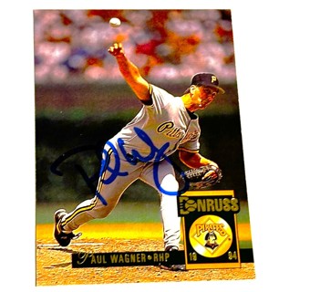 Autographed 1994 Donruss Baseball Card Paul Wagner Pittsburgh Pirates #611