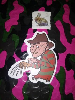 Freddy nightmare on elms street Horror Movie Reusable Waterproof Fade proof Sticker Decal