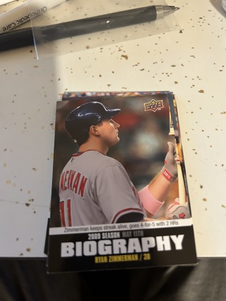 2010 upper deck biography ryan zimmerman