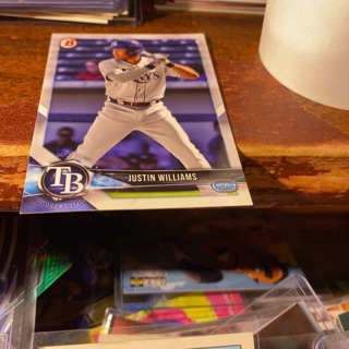 2018 bowman Justin Williams baseball card 