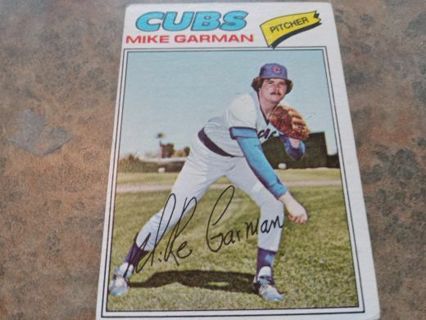 1977 TOPPS MIKE GARMAN CHICAGO CUBS BASEBALL CARD# 302