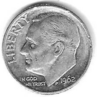 1962-D Roosevelt Dime 90% Silver U.S. 10 Cent Coin