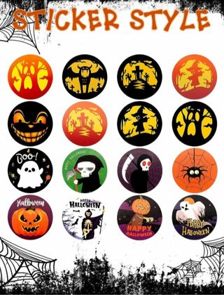 ✨NEW⭐(16) 1.5" HALLOWEEN STICKERS!