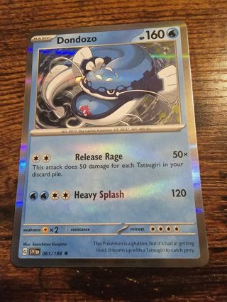 Pokemon Dondozo holo rare card 061/198