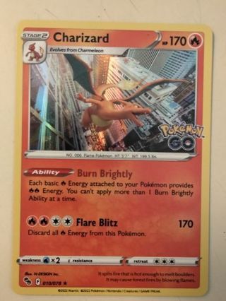 Charizard 010/078 rare holo nm pokemon