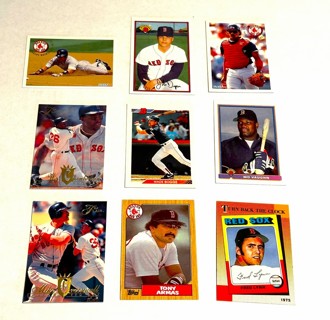 Red Sox-9 card Lot-Boggs,Vaughn,Greenwell,Armas,Lynn