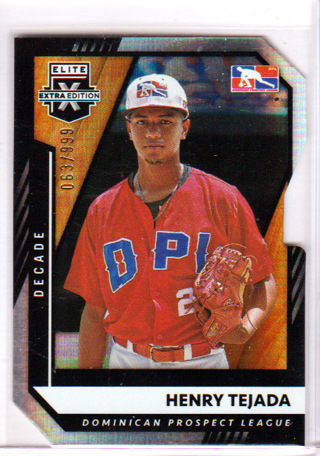 Henry Tejada, 2021 Panini Elite DPL Die-Cut Baseball Card #191, Baltimore Orioles 666/999, (L2
