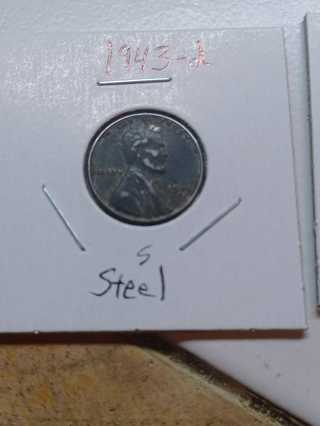 1943-D Steel Lincoln Wheat Penny! 13.5