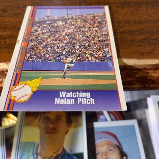 1991 pacific Texas express watching nolan pitch Nolan Ryan baseball card 