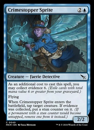 Crimestopper Sprite - Foil MTG Murders at Karlov Manor NM Magic Foil