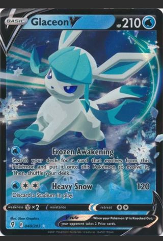 NM Glaceon V Pokemon card TCG