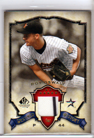 Roy Oswalt, 2008 Upper Deck SP Legendary RELIC Baseball Card #DH-RC, Houston Astros, (L2