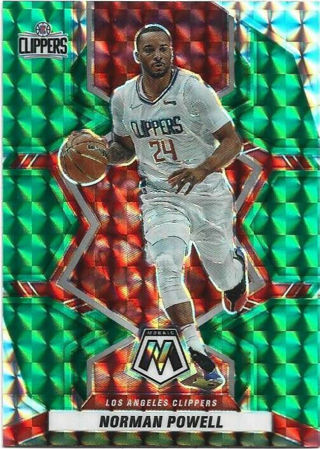 2021-22 MOSAIC NORMAN POWELL GREEN PRIZM REFRACTOR CARD