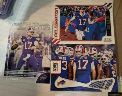 2023 Josh Allen insert cards Buffalo Bills