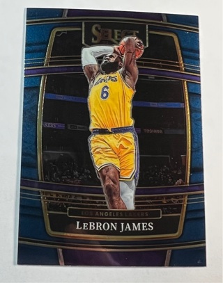 LEBRON JAMES 2021-22 Panini Select Concourse Blue #100 - Lakers