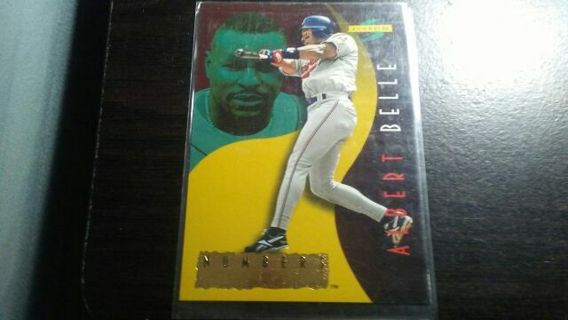 1995 PINNACLE/1996 SCORE NUMBERS GAME ALBERT BELLE CLEVELAND INDIANS BASEBALL CARD# 13 OF 30