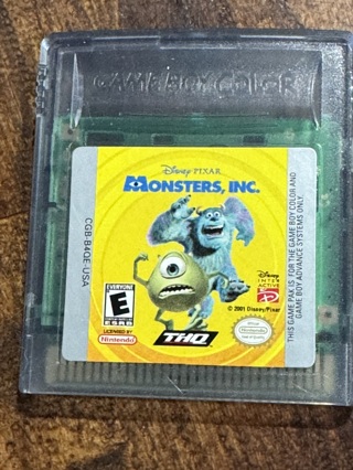  Vintage Nintendo Gameboy Monsters, Inc Game