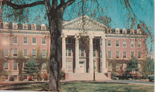 Vintage Used Postcard: d: 1957 Alumnae Hall, Hood College, Frederick, MD