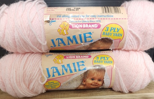 NEW - Lion Brand Jamie Yarn - "Pink" - Lot of 2